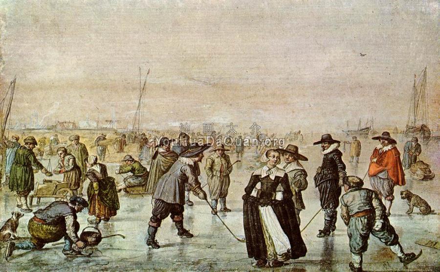 A Scene On The Ice - 亨德里克·艾弗坎普